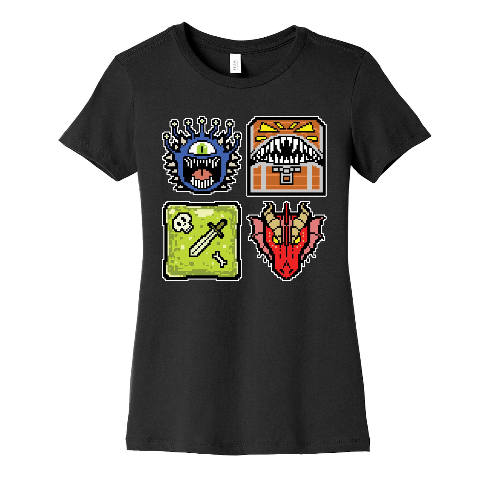 Pixel DnD Monsters Women's Cotton Tee